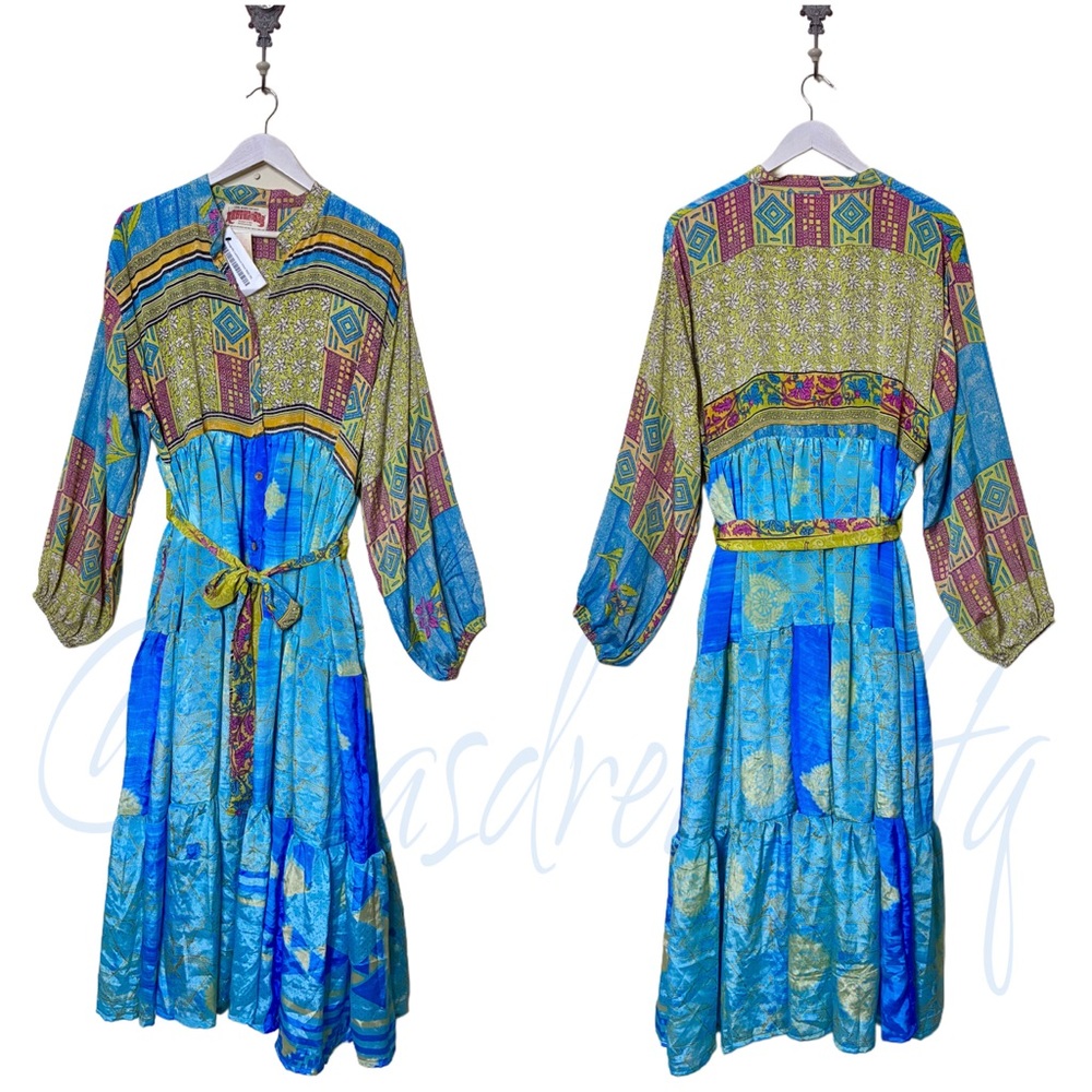 NWT Kantha Bae Rasgulla Luminous Button Down Maxi Dress/Duster